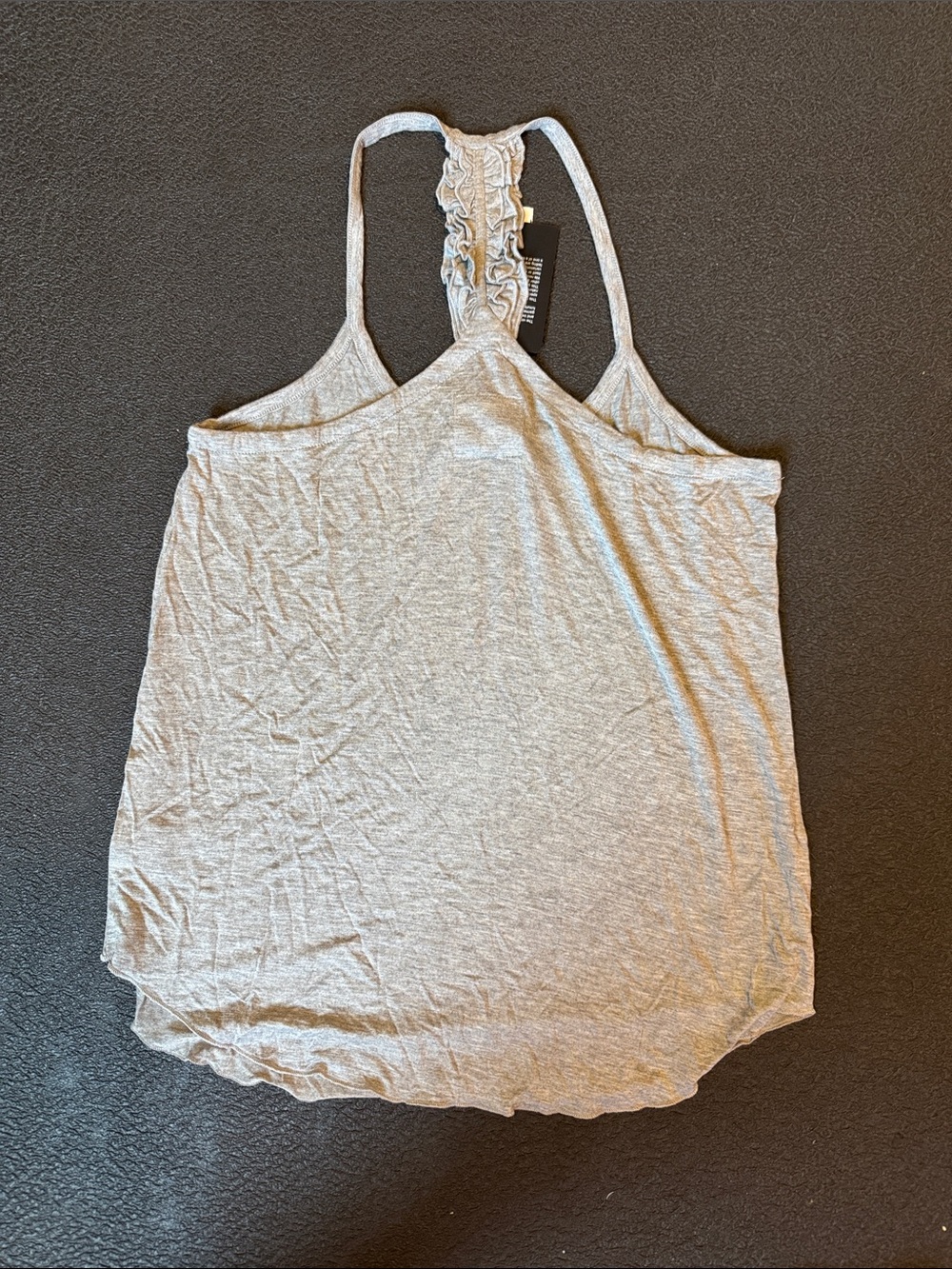 Chaser Light Gray Ruched Racerback Tank - Picture 2 of 2